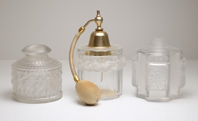 Lot 184 - A group of Lalique glass scent bottles