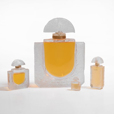 Lot 129 - A Lalique 'Chevrefeuille' glass factice scent bottle