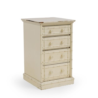 Lot 369 - A Victorian painted pine bank of drawers by Howard & Sons