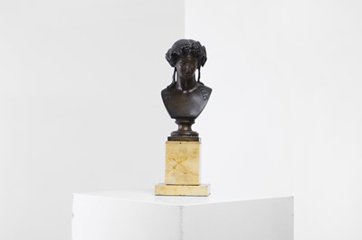 Lot 178 - A patinated bronze bust of Dionysus