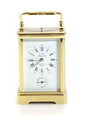 Lot 200 - L 'Epee brass repeating carriage clock