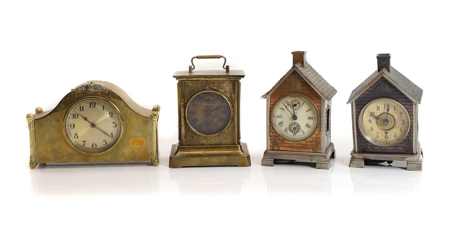 Lot 214 - Two American Seth Thomas 'Cottage' mantle clocks