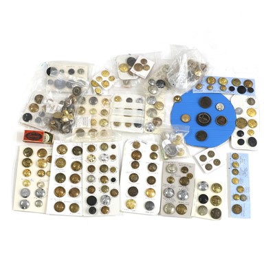 Lot 596 - A collection of metalware military and armorial buttons