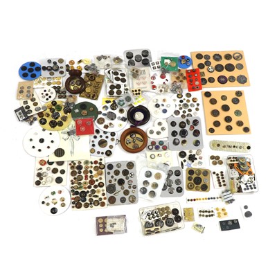 Lot 605 - A large collection of metal, ceramic, celluloid buttons
