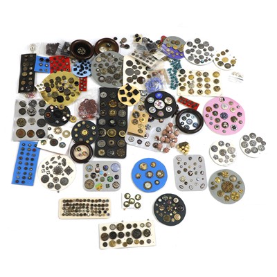 Lot 602 - A large collection of metalware, ceramic and enamelled buttons