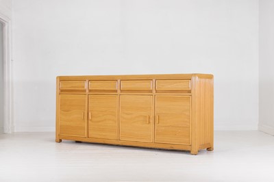 Lot 563 - A rattan faux bamboo sideboard