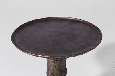 Lot 561 - A pair of brass faux bamboo drinks tables