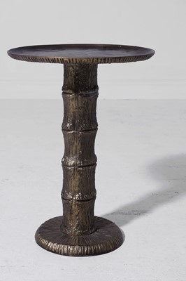 Lot 561 - A pair of brass faux bamboo drinks tables