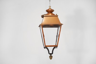 Lot 552 - A pair of copper lanterns