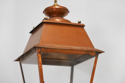 Lot 552 - A pair of copper lanterns