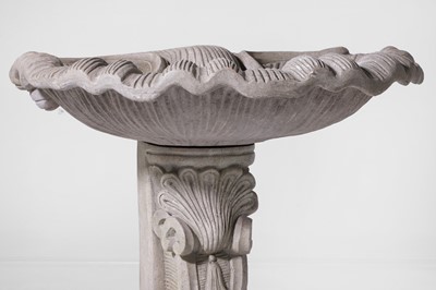 Lot 565 - A pair of baroque-style painted wooden shell pedestals