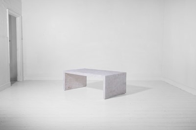 Lot 567 - A gypsum and pewter coffee table