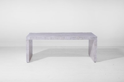 Lot 567 - A gypsum and pewter coffee table