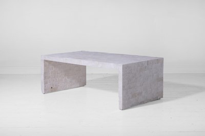 Lot 567 - A gypsum and pewter coffee table