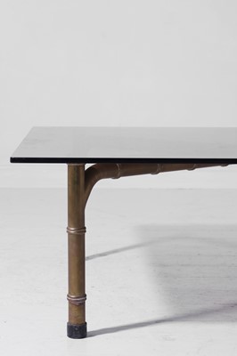 Lot 542 - A brass faux bamboo coffee table