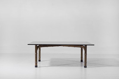 Lot 542 - A brass faux bamboo coffee table
