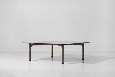 Lot 542 - A brass faux bamboo coffee table