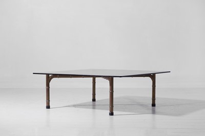 Lot 542 - A brass faux bamboo coffee table