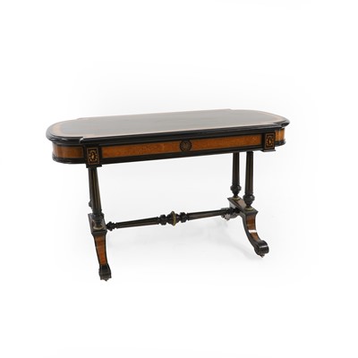 Lot 359 - A Victorian ebony centre table