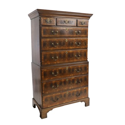 Lot 355 - A George III mahogany chest on chest