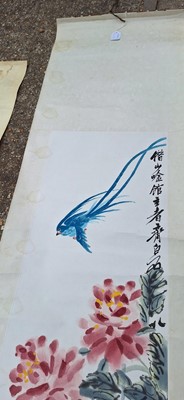 Lot 89 - Two Chinese hanging scrolls
