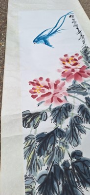 Lot 89 - Two Chinese hanging scrolls