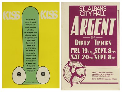 Lot 212 - A Christopher Logue 'Kiss, Kiss' poem poster