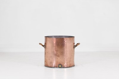 Lot A large copper bin
