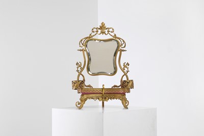 Lot 171 - A Louis XV-style gilt-metal-mounted vanity mirror