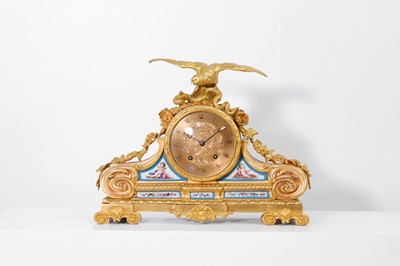 Lot A Louis XVI-style ormolu-mounted mantel clock