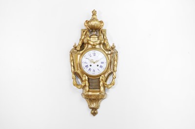 Lot 271 - A Louis XVI-style ormolu-cased cartel clock
