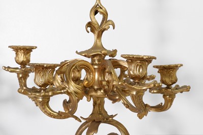 Lot 240 - A pair of Louis XVI-style ormolu candelabra