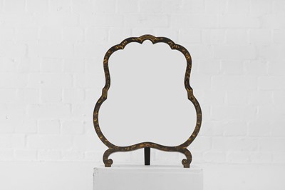 Lot 522 - A Regency-style black and gilt japanned dressing table mirror