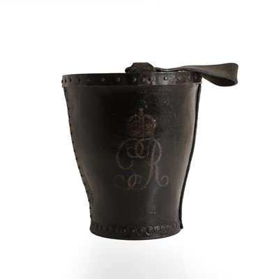 Lot 215 - A George V leather fire bucket