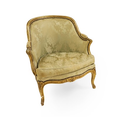 Lot 418 - A French giltwood framed armchair