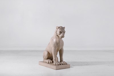 Lot 123 - A Coade stone model of a tiger
