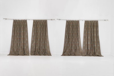Lot 219 - Two pairs of curtains in de Le Cuona paisley wool