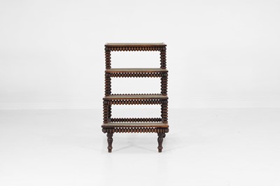 Lot 61 - A set of Victorian walnut library steps