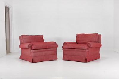 Lot 242 - A pair of upholstered armchairs by Colefax & Fowler
