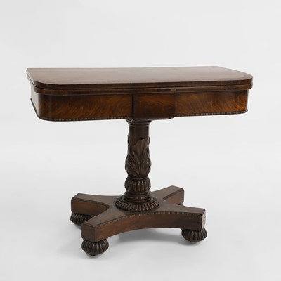 Lot 342 - A George IV/Regency figured mahogany card table
