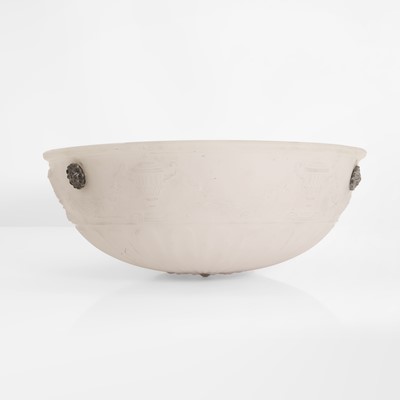 Lot 319 - An opaque glass circular inverted dome ceiling light