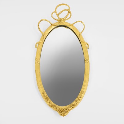 Lot 478 - A Victorian giltwood oval mirror