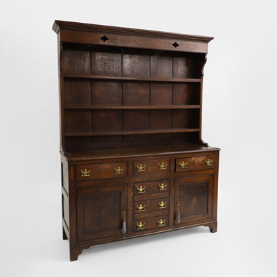 Lot 421 - A George III Lancashire oak dresser