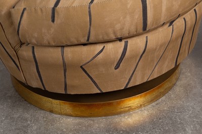 Lot 9 - A pair of upholstered tub chairs