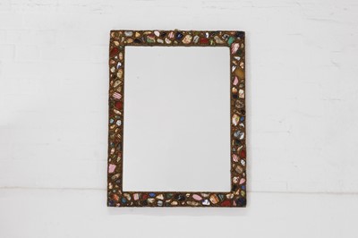 Lot 464 - A pique-assiette framed mirror