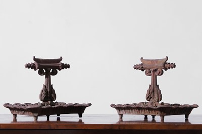 Lot 574 - A pair of cast-iron boot scrapers