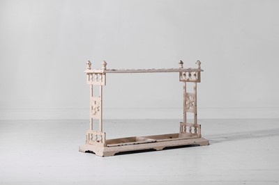 Lot 430 - A late aesthetic period painted cast iron stick stand