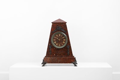Lot 222 - An Egyptian Revival mantel clock