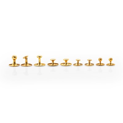 Lot 239 - A collection of gold dress studs