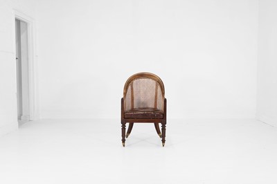Lot 124 - A William IV mahogany bergère library armchair